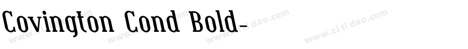 Covington Cond Bold字体转换